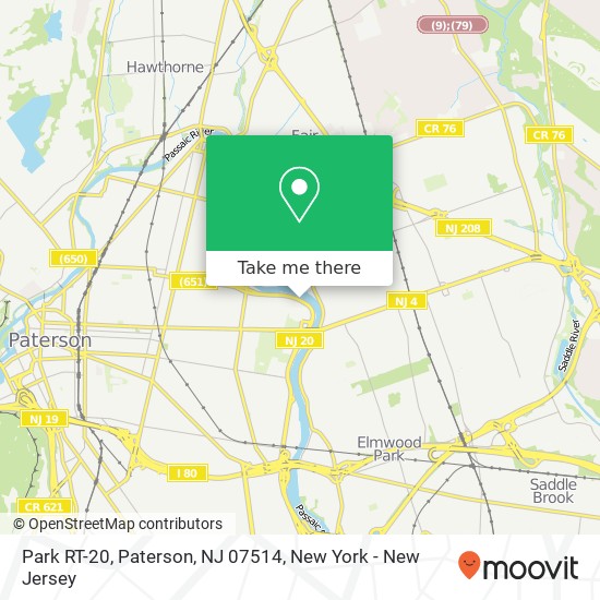 Mapa de Park RT-20, Paterson, NJ 07514