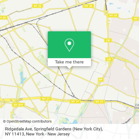 Mapa de Ridgedale Ave, Springfield Gardens (New York City), NY 11413
