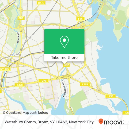 Mapa de Waterbury Comm, Bronx, NY 10462