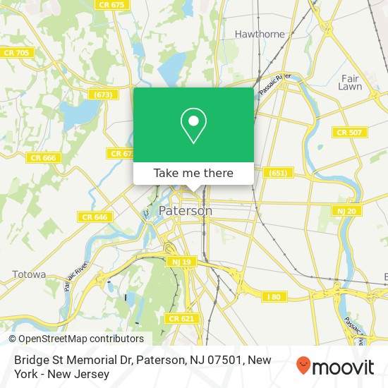 Bridge St Memorial Dr, Paterson, NJ 07501 map