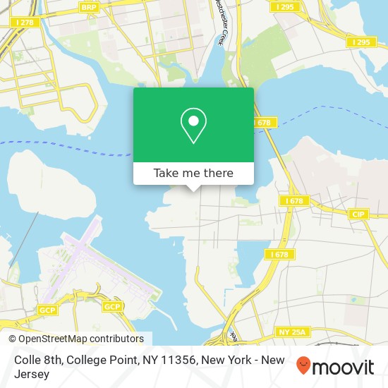 Mapa de Colle 8th, College Point, NY 11356