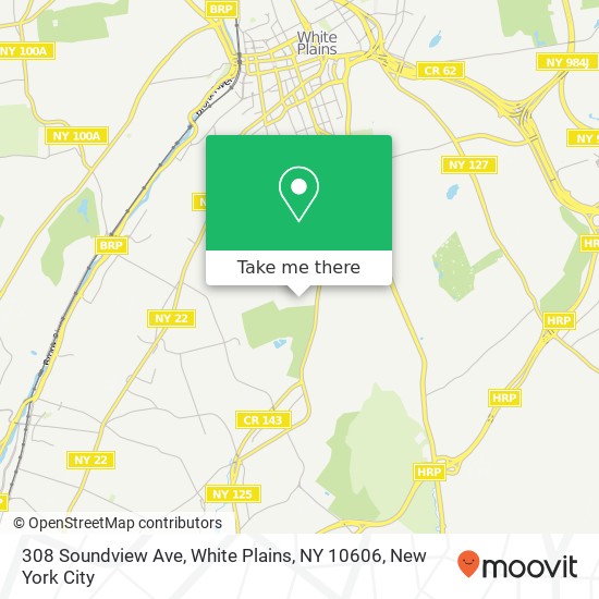 Mapa de 308 Soundview Ave, White Plains, NY 10606