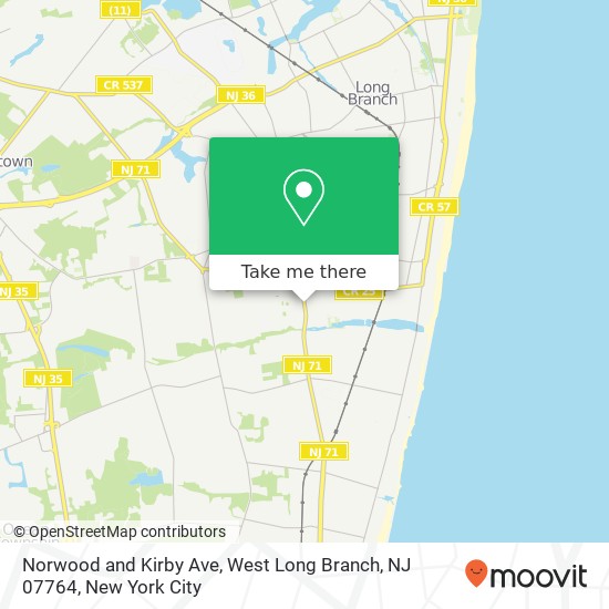 Norwood and Kirby Ave, West Long Branch, NJ 07764 map