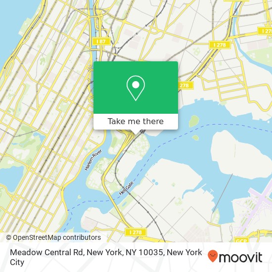 Mapa de Meadow Central Rd, New York, NY 10035