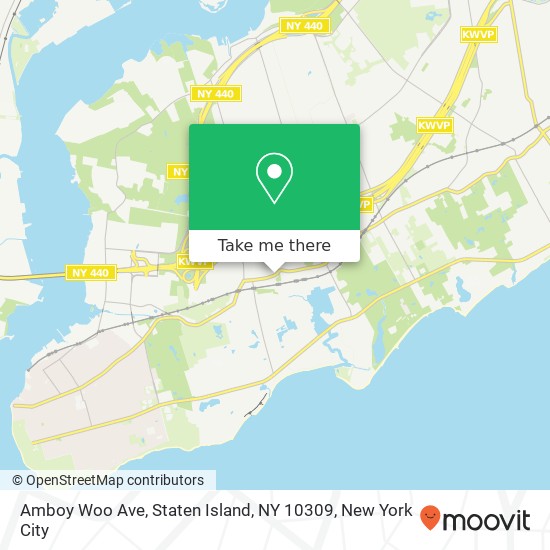 Mapa de Amboy Woo Ave, Staten Island, NY 10309