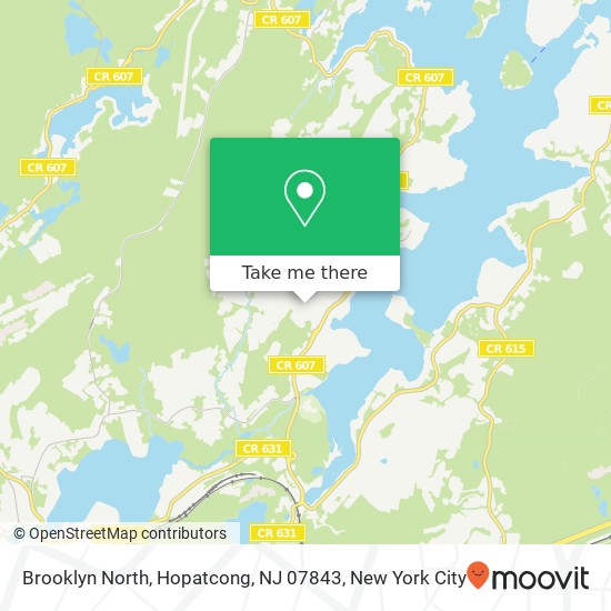 Mapa de Brooklyn North, Hopatcong, NJ 07843