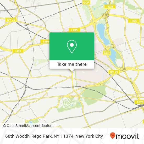 68th Woodh, Rego Park, NY 11374 map