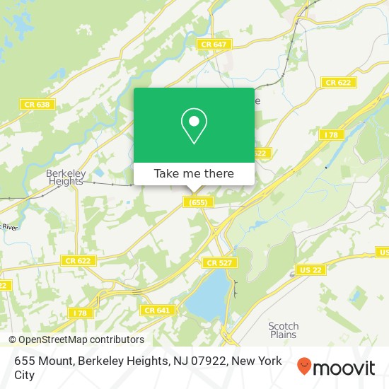655 Mount, Berkeley Heights, NJ 07922 map
