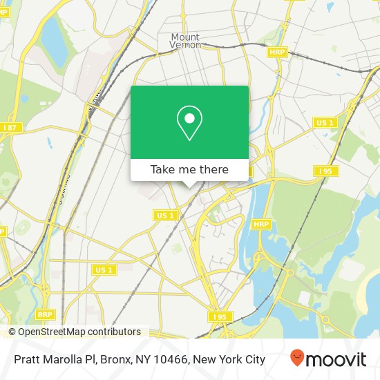 Mapa de Pratt Marolla Pl, Bronx, NY 10466
