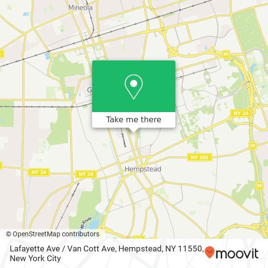 Lafayette Ave / Van Cott Ave, Hempstead, NY 11550 map