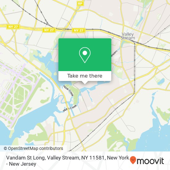 Mapa de Vandam St Long, Valley Stream, NY 11581