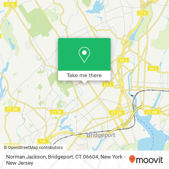 Mapa de Norman Jackson, Bridgeport, CT 06604