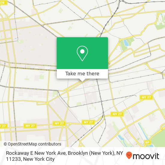 Rockaway E New York Ave, Brooklyn (New York), NY 11233 map