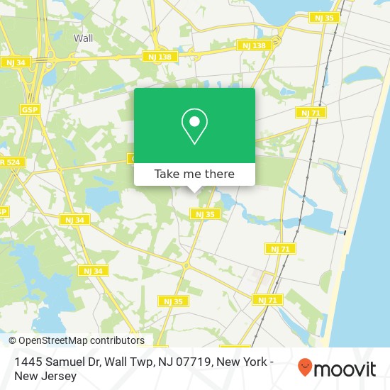 1445 Samuel Dr, Wall Twp, NJ 07719 map