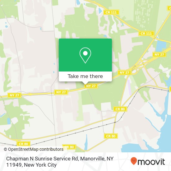 Chapman N Sunrise Service Rd, Manorville, NY 11949 map