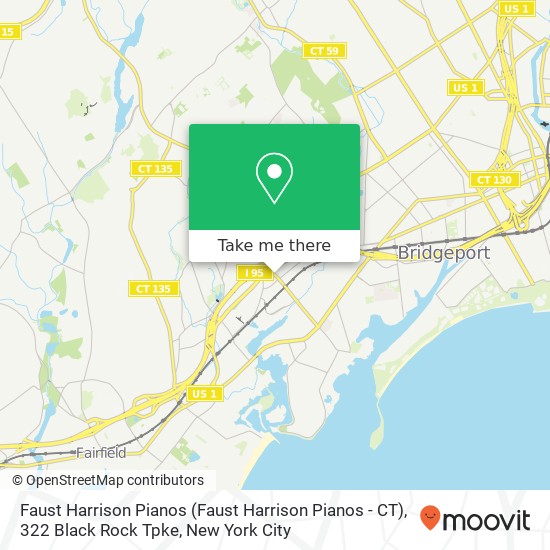 Mapa de Faust Harrison Pianos (Faust Harrison Pianos - CT), 322 Black Rock Tpke