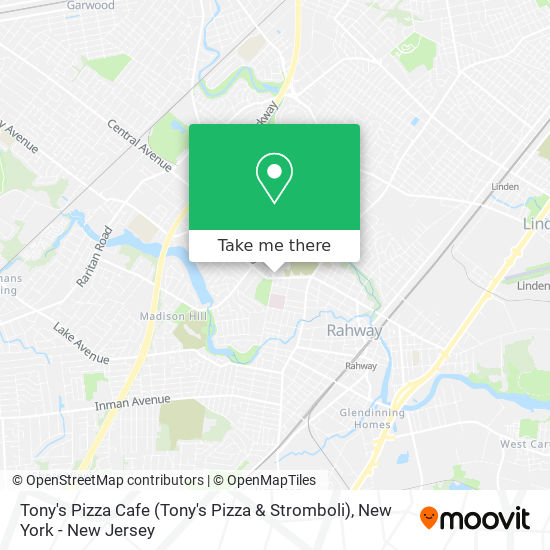 Tony's Pizza Cafe map