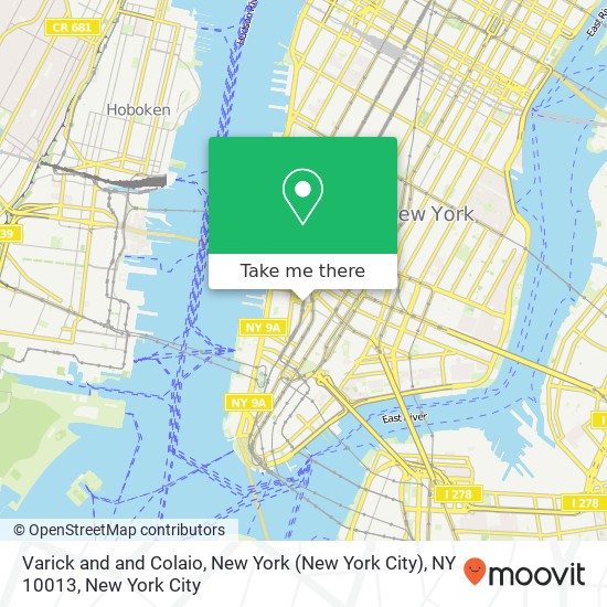 Mapa de Varick and and Colaio, New York (New York City), NY 10013