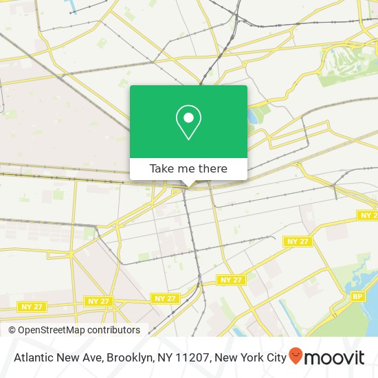 Mapa de Atlantic New Ave, Brooklyn, NY 11207