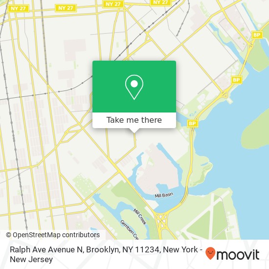 Mapa de Ralph Ave Avenue N, Brooklyn, NY 11234