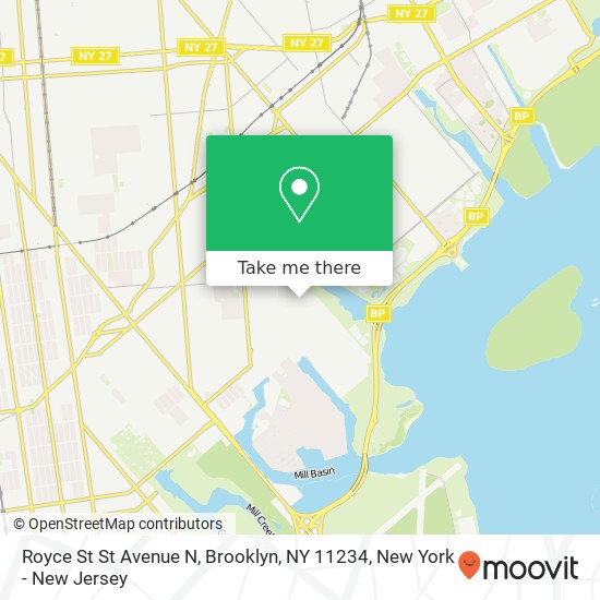 Mapa de Royce St St Avenue N, Brooklyn, NY 11234
