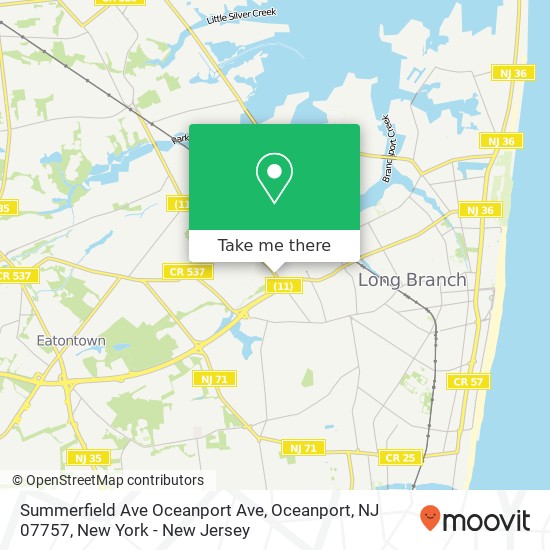 Summerfield Ave Oceanport Ave, Oceanport, NJ 07757 map