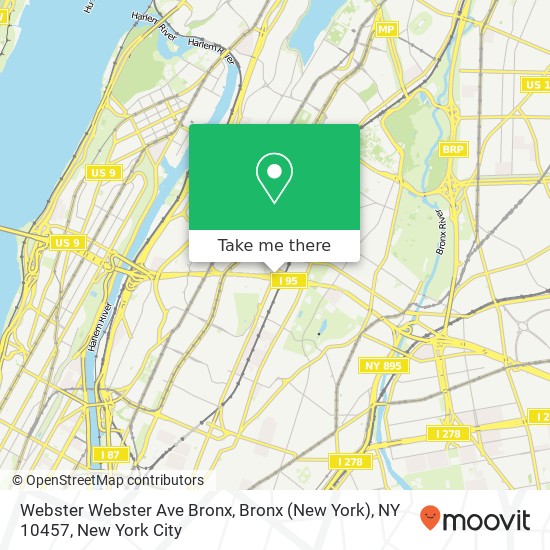 Webster Webster Ave Bronx, Bronx (New York), NY 10457 map