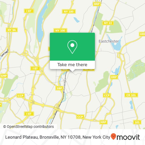 Mapa de Leonard Plateau, Bronxville, NY 10708