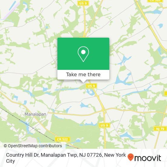 Country Hill Dr, Manalapan Twp, NJ 07726 map