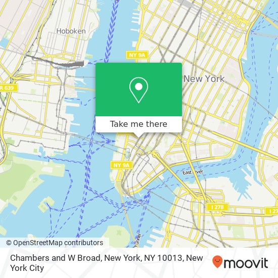 Chambers and W Broad, New York, NY 10013 map