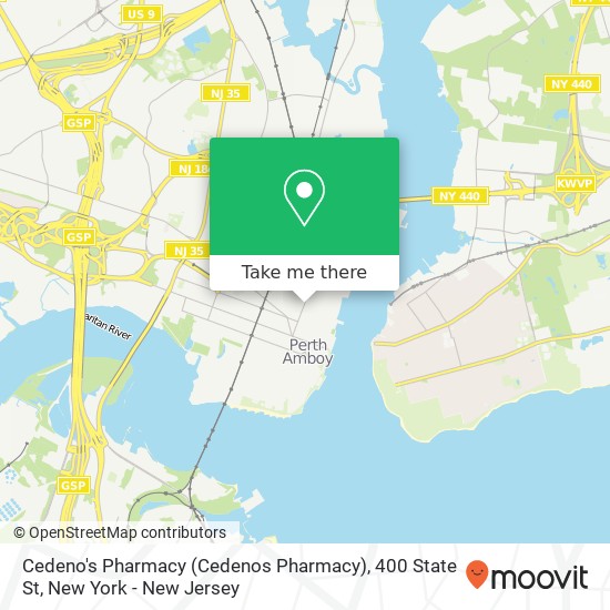 Cedeno's Pharmacy (Cedenos Pharmacy), 400 State St map
