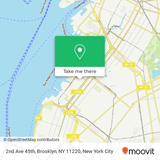 Mapa de 2nd Ave 45th, Brooklyn, NY 11220