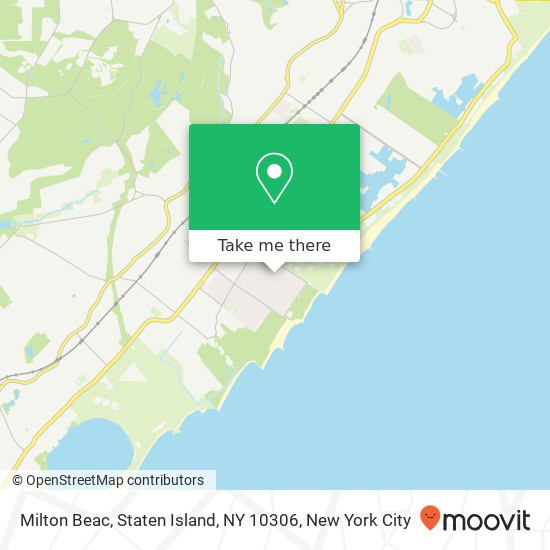 Mapa de Milton Beac, Staten Island, NY 10306
