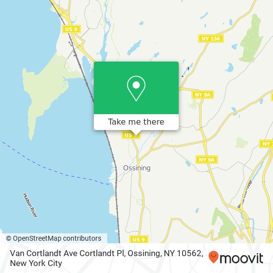 Van Cortlandt Ave Cortlandt Pl, Ossining, NY 10562 map