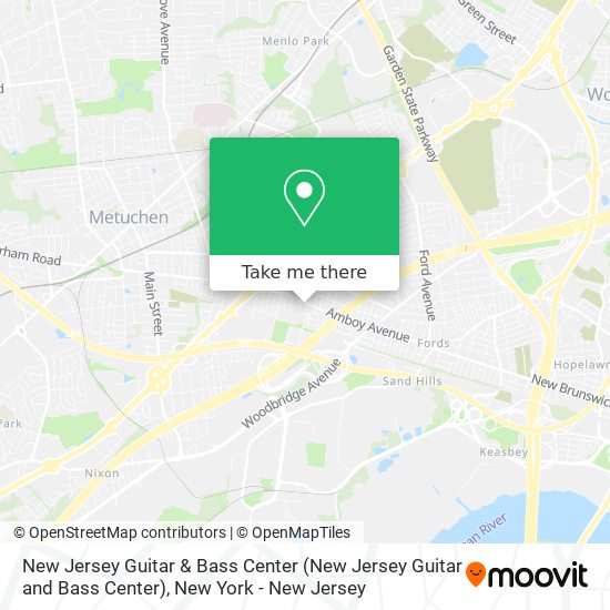Mapa de New Jersey Guitar & Bass Center
