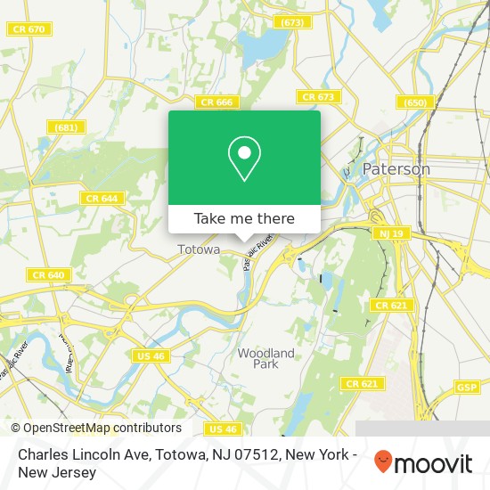 Charles Lincoln Ave, Totowa, NJ 07512 map