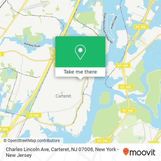 Mapa de Charles Lincoln Ave, Carteret, NJ 07008