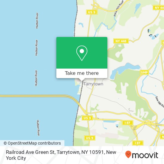 Mapa de Railroad Ave Green St, Tarrytown, NY 10591