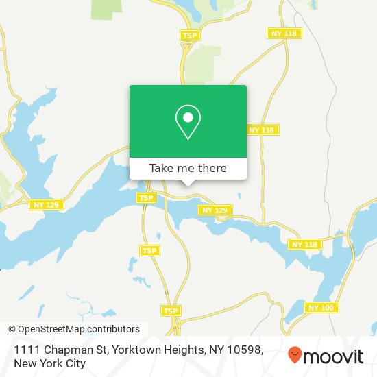 Mapa de 1111 Chapman St, Yorktown Heights, NY 10598