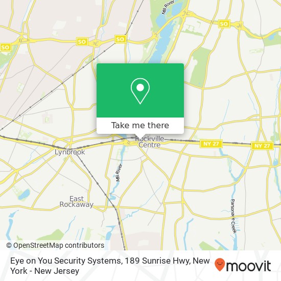 Mapa de Eye on You Security Systems, 189 Sunrise Hwy
