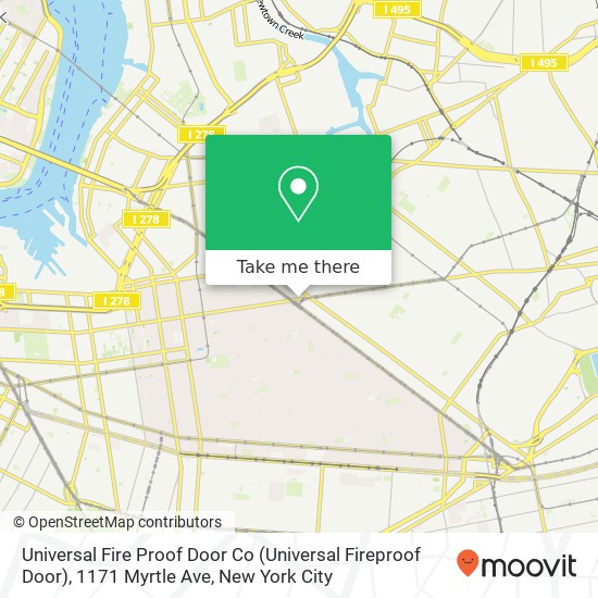 Universal Fire Proof Door Co (Universal Fireproof Door), 1171 Myrtle Ave map