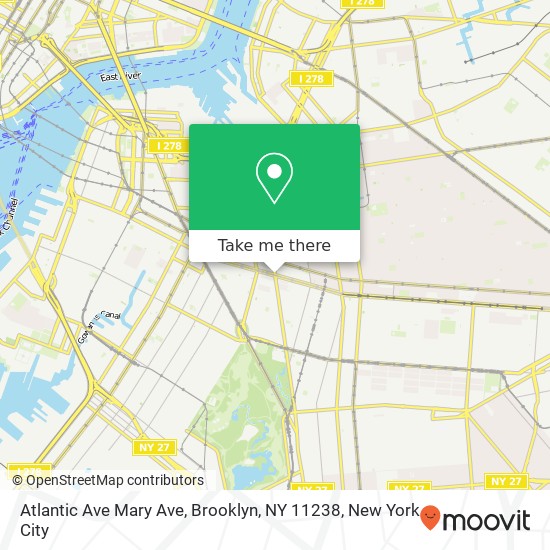 Mapa de Atlantic Ave Mary Ave, Brooklyn, NY 11238