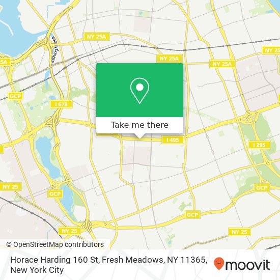 Mapa de Horace Harding 160 St, Fresh Meadows, NY 11365