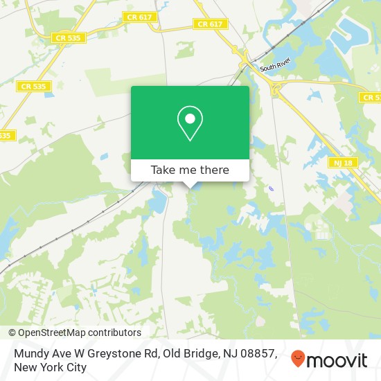 Mapa de Mundy Ave W Greystone Rd, Old Bridge, NJ 08857