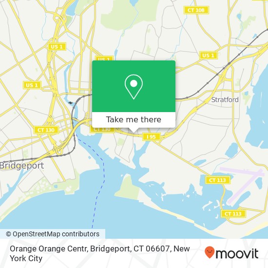 Mapa de Orange Orange Centr, Bridgeport, CT 06607