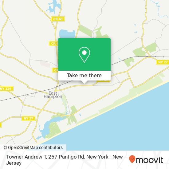 Mapa de Towner Andrew T, 257 Pantigo Rd