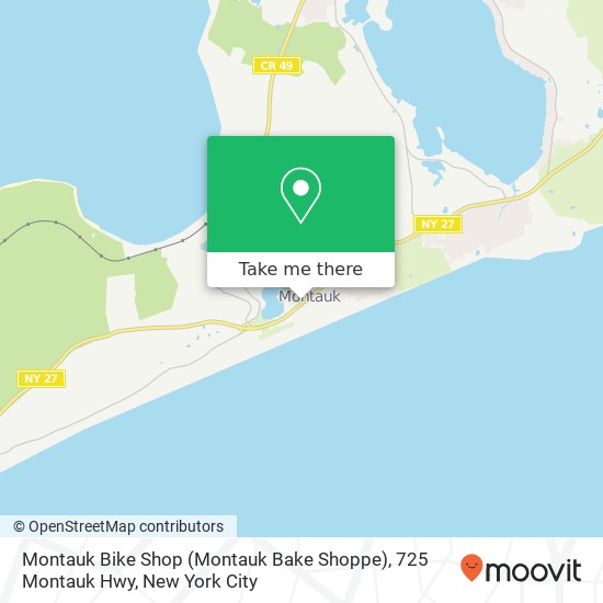 Mapa de Montauk Bike Shop (Montauk Bake Shoppe), 725 Montauk Hwy