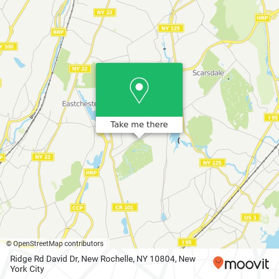 Ridge Rd David Dr, New Rochelle, NY 10804 map