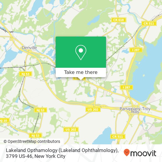 Mapa de Lakeland Opthamology (Lakeland Ophthalmology), 3799 US-46