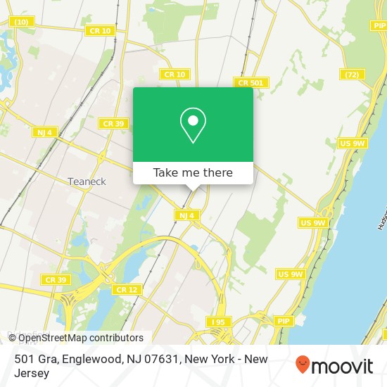 Mapa de 501 Gra, Englewood, NJ 07631